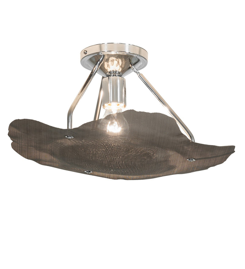 Meyda Tiffany 151200 One Light Flushmount, Chrome