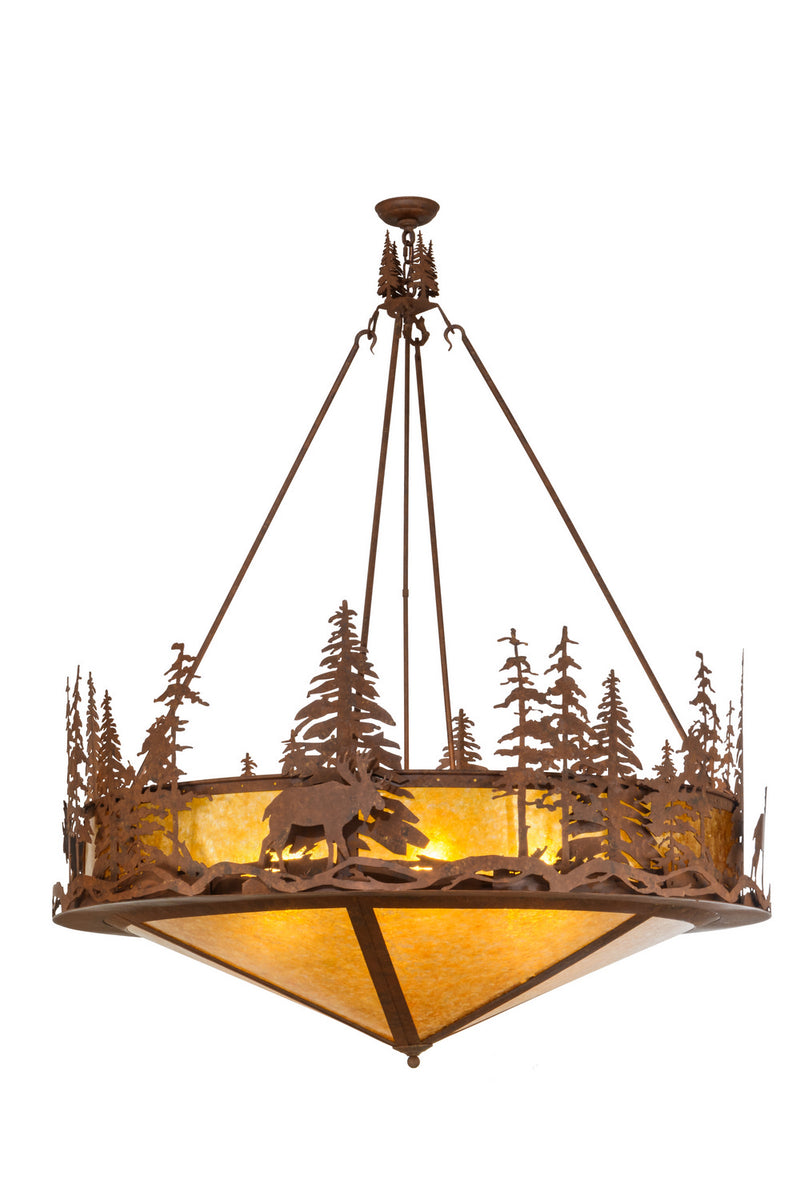 Meyda Tiffany 151255 Six Light Inverted Pendant, Rust