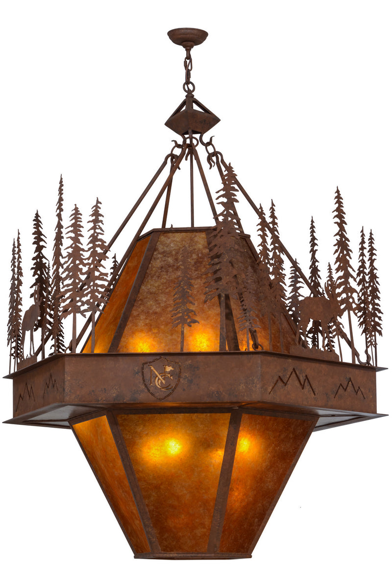 Meyda Tiffany 151317 Eight Light Pendant, Rust