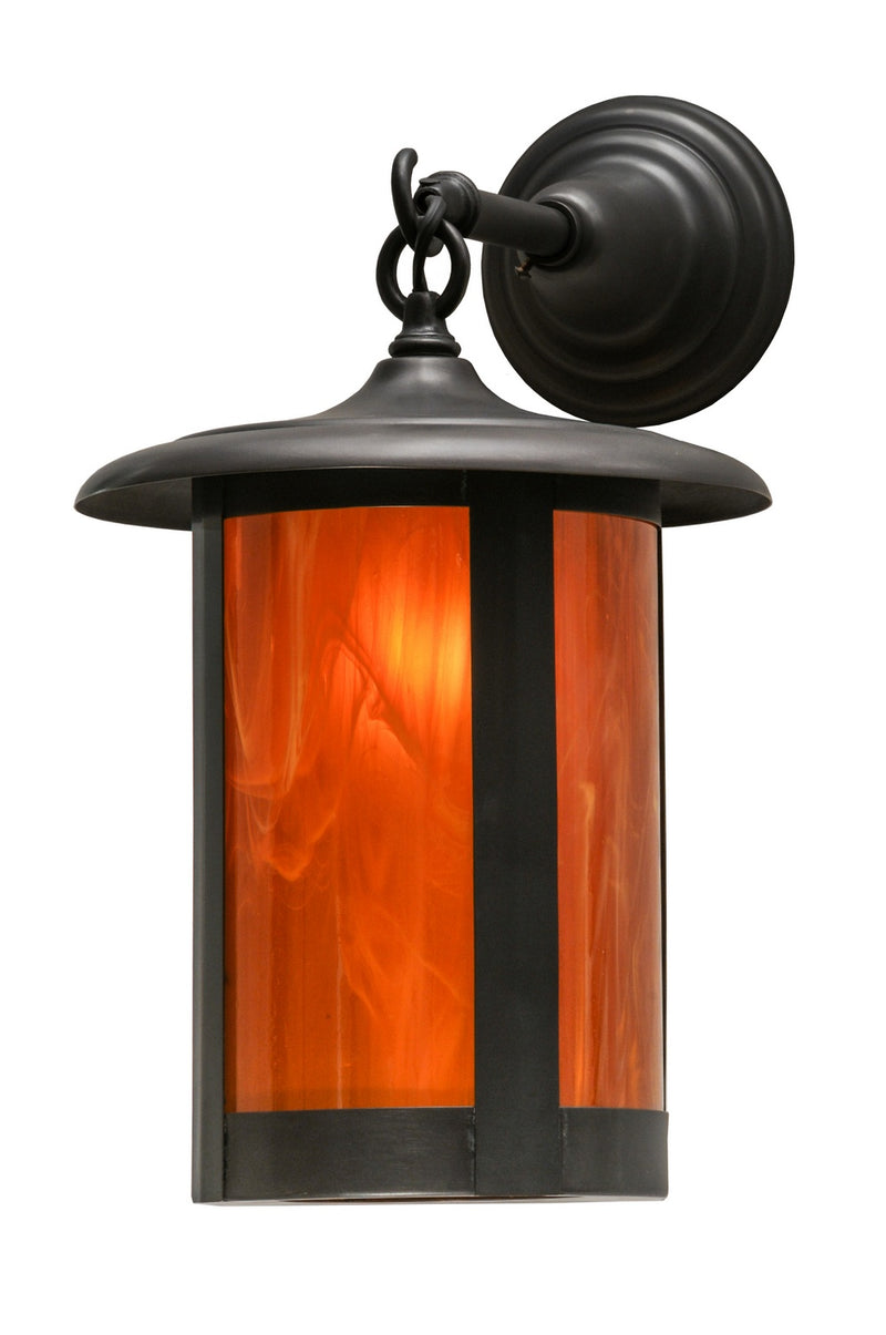 Meyda Tiffany 151339 One Light Wall Sconce, Craftsman Brown