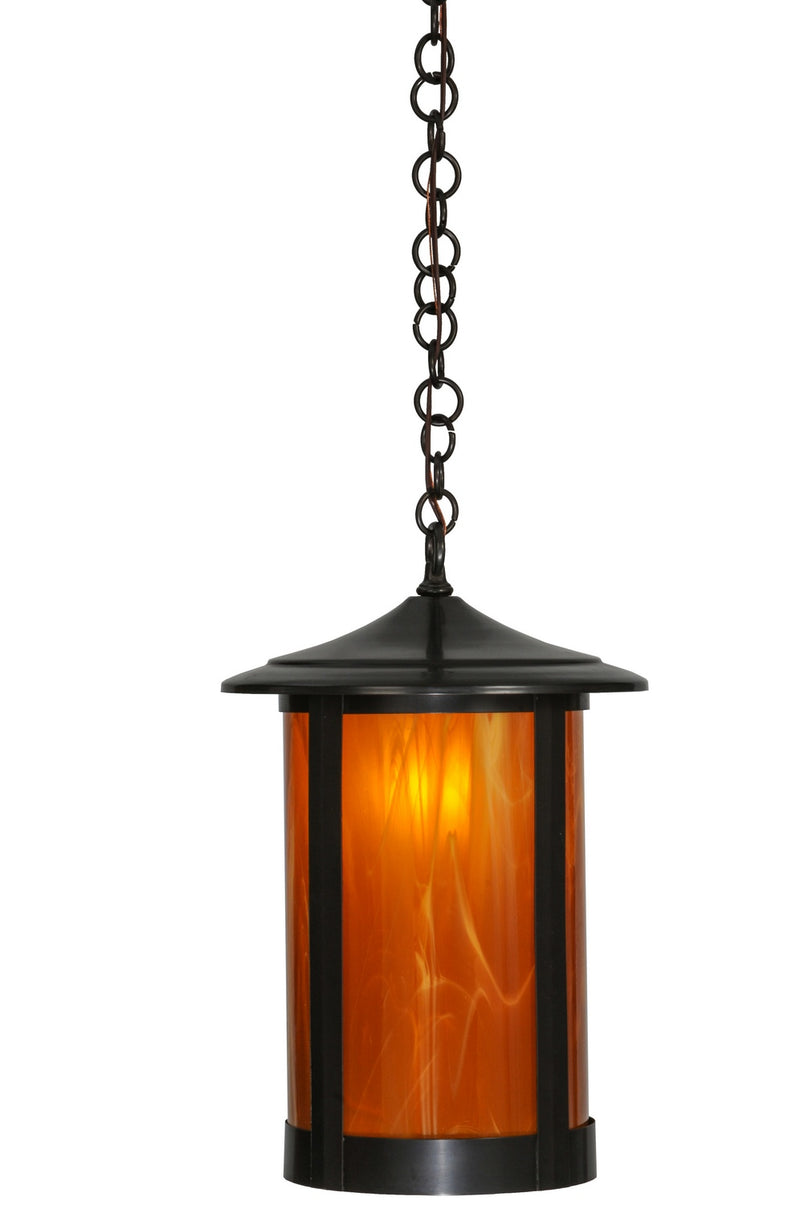 Meyda Tiffany 151340 One Light Pendant, Craftsman Brown