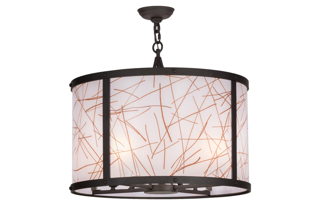 Meyda Tiffany 151397 Four Light Pendant, Oil Rubbed Bronze