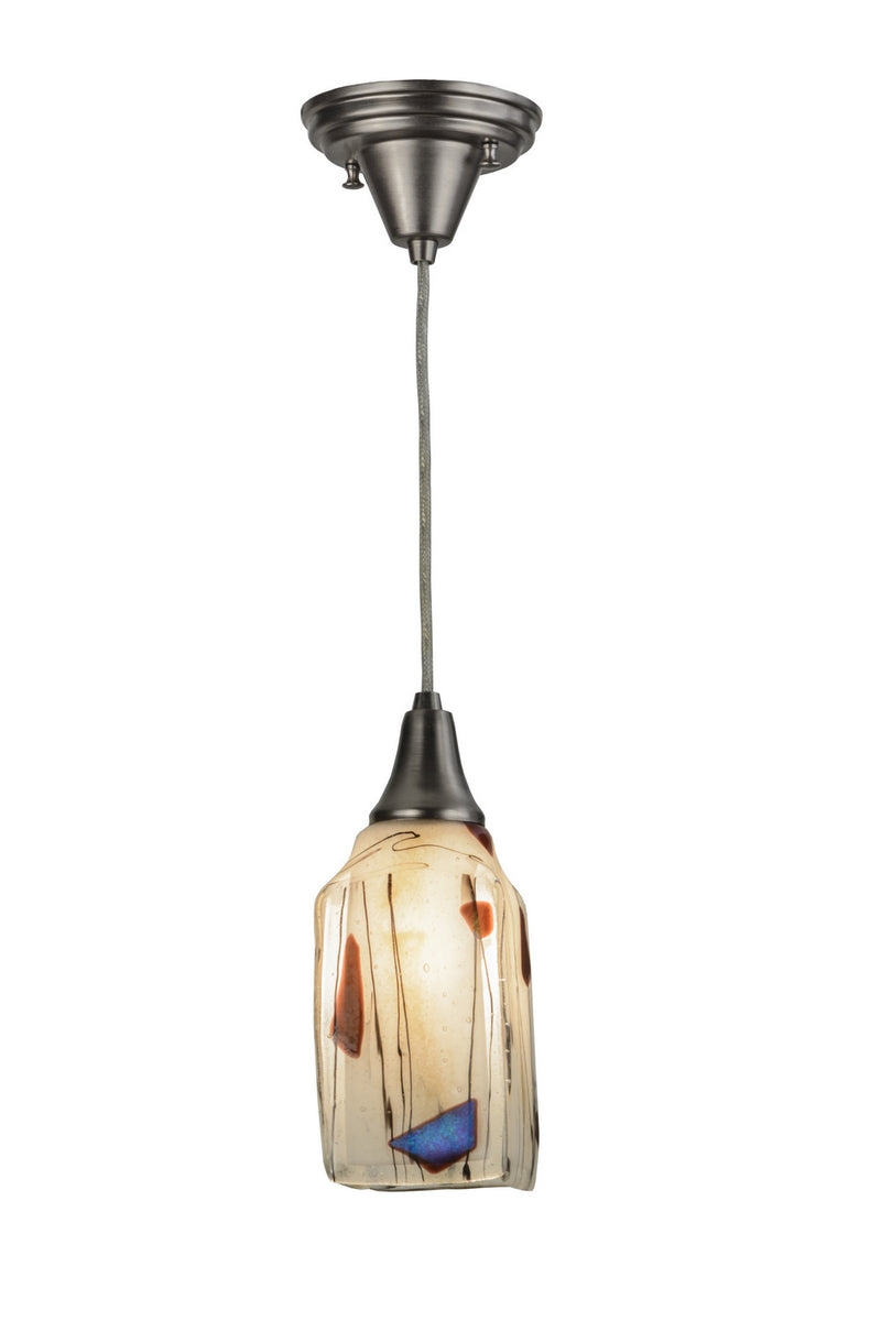 Meyda Tiffany 151587 One Light Mini Pendant, Brushed Nickel
