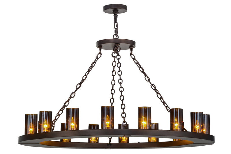 Meyda Tiffany 151695 16 Light Chandelier, Mahogany Bronze
