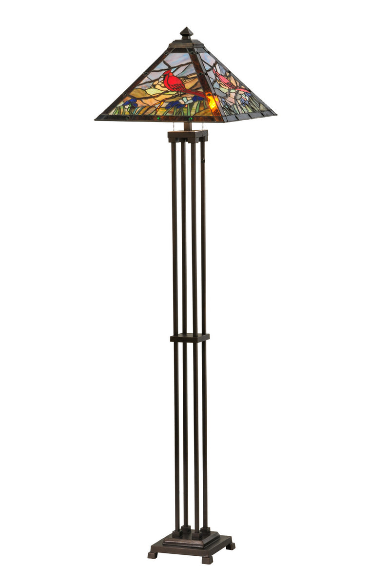 Meyda Tiffany 151699 Two Light Floor Lamp, Mahogany Bronze