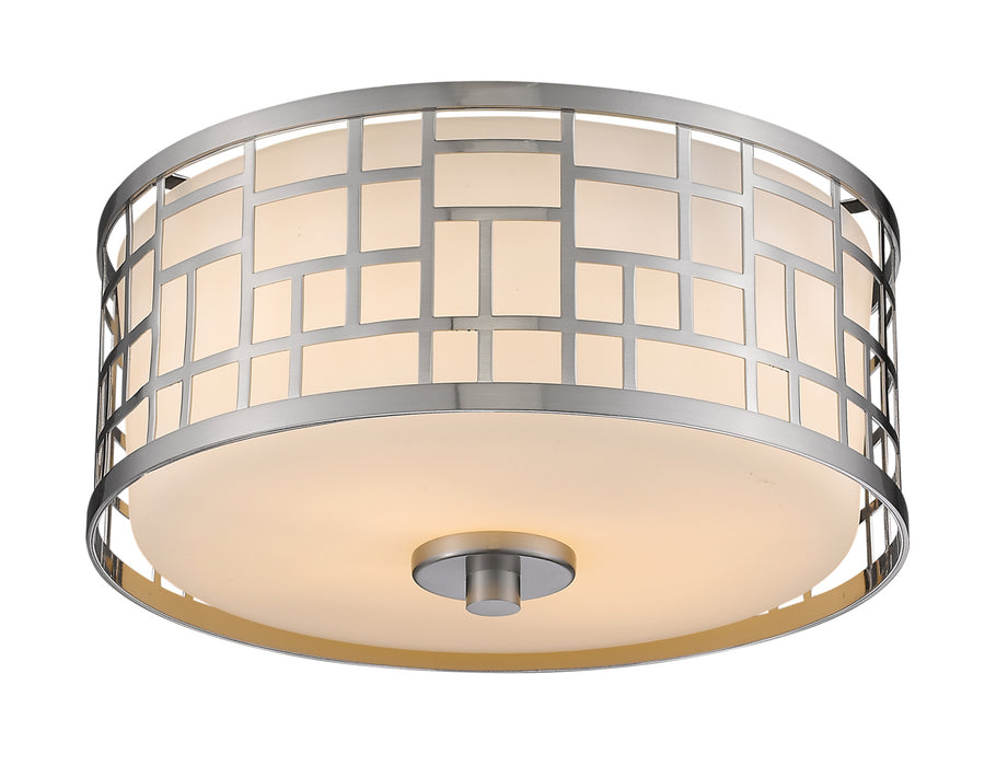 Z-Lite 330F12-BN Two Light Flush Mount, Brushed Nickel