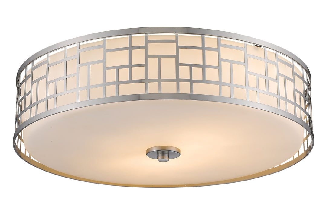 Z-Lite 330F20-BN Three Light Flush Mount, Brushed Nickel