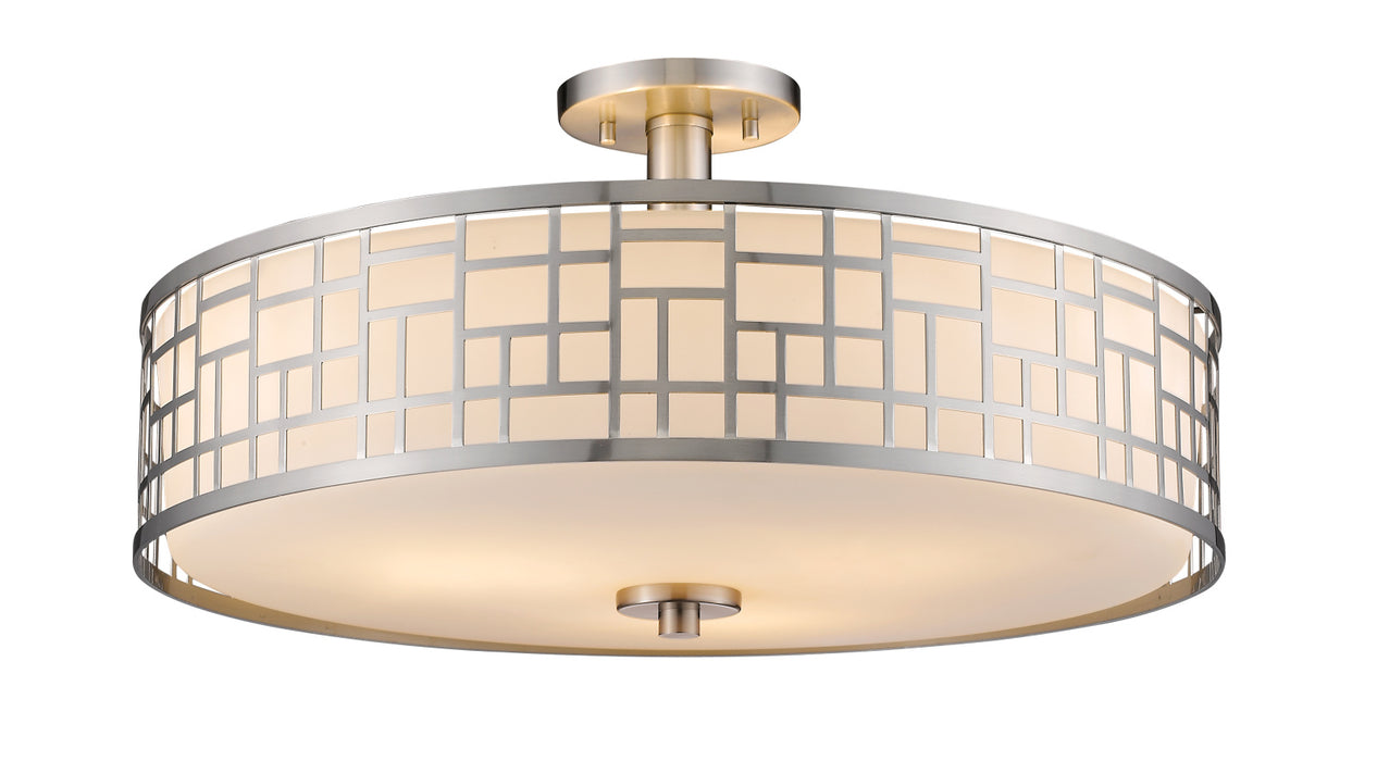 Z-Lite 330-SF20-BN Three Light Semi Flush Mount, Brushed Nickel