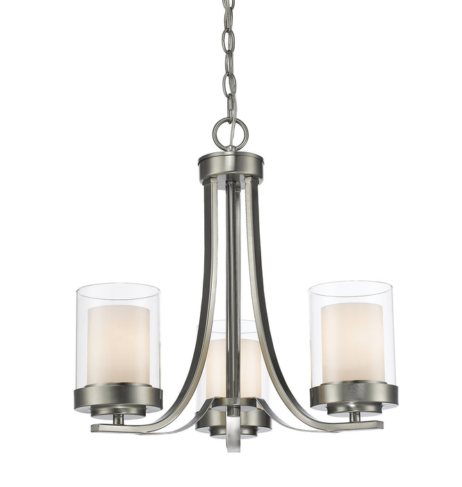 Z-Lite 426-3C-BN Three Light Chandelier, Brushed Nickel