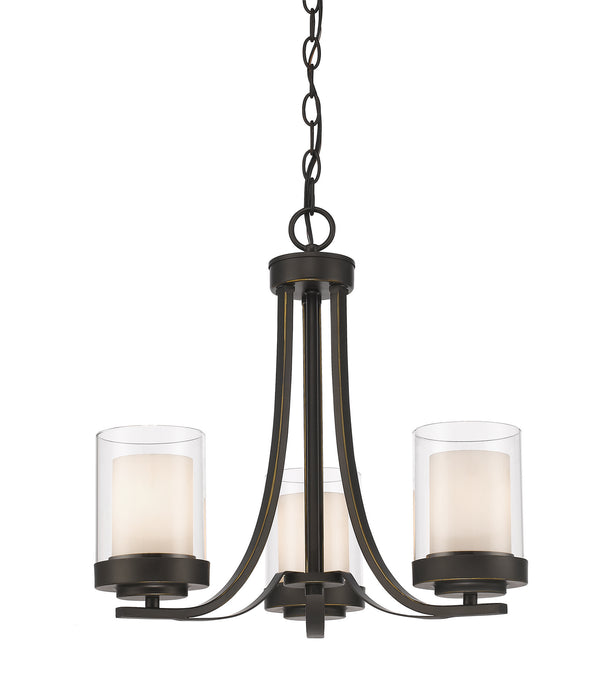 Z-Lite 426-3C-OB Three Light Chandelier, Olde Bronze