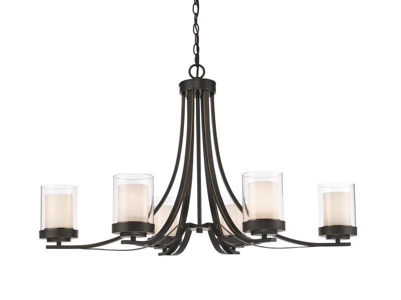 Z-Lite 426-6-OB Six Light Chandelier, Olde Bronze