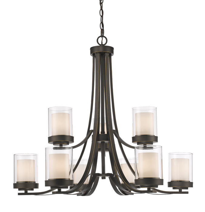 Z-Lite 426-9-OB Nine Light Chandelier, Olde Bronze