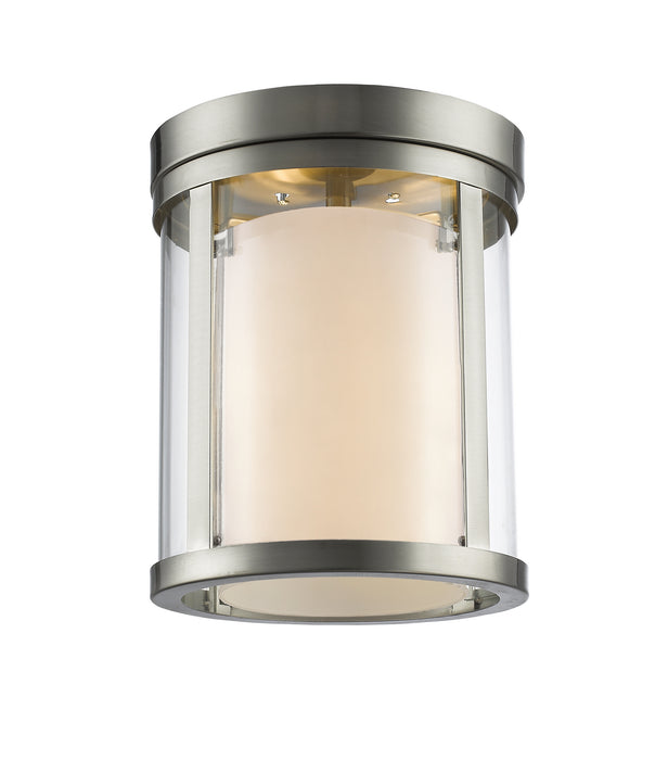 Z-Lite 426F-BN Three Light Flush Mount, Brushed Nickel