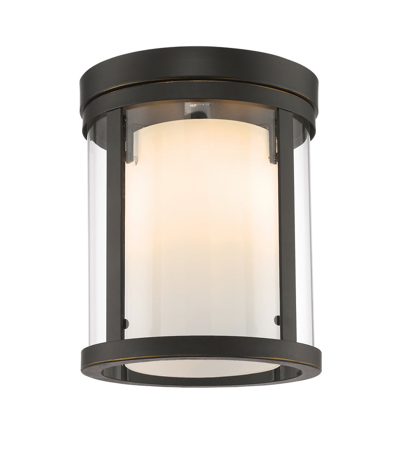 Z-Lite 426F-OB Three Light Flush Mount, Olde Bronze