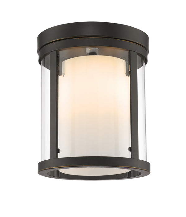 Z-Lite 426F-OB Three Light Flush Mount, Olde Bronze
