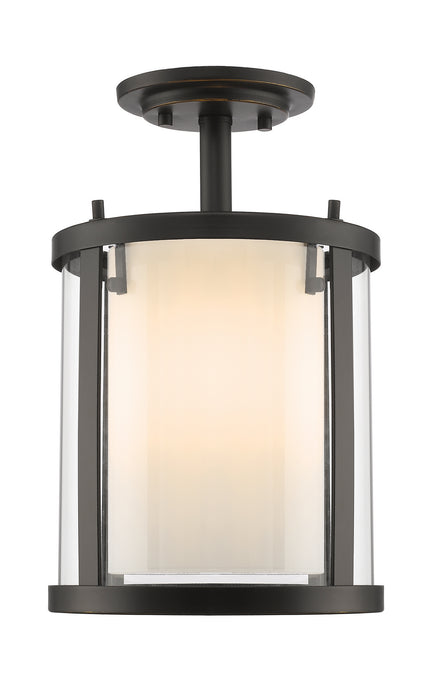 Z-Lite 426SF-OB Three Light Semi Flush Mount, Olde Bronze
