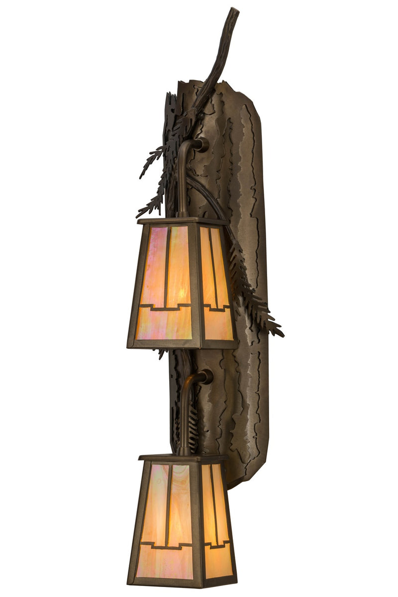 Meyda Tiffany 151727 Two Light Wall Sconce, Antique Copper