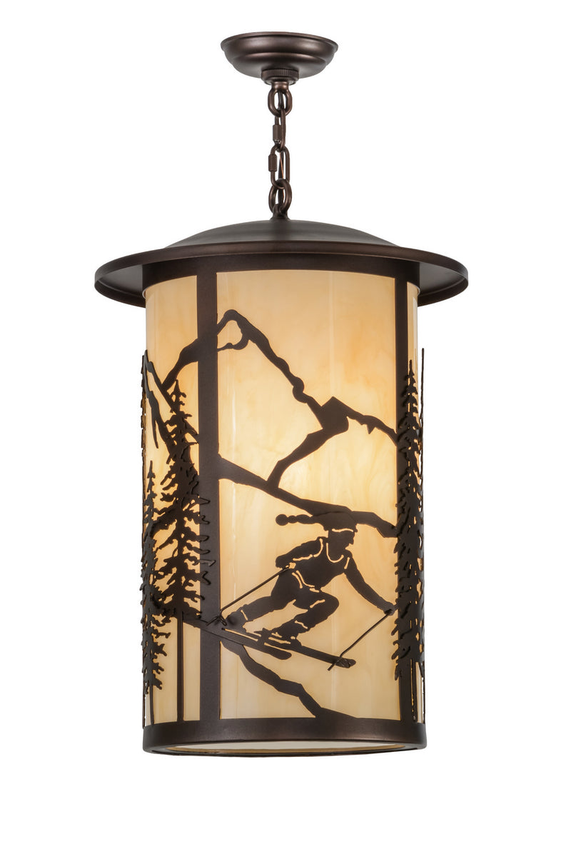 Meyda Tiffany 151917 Three Light Pendant, Mahogany Bronze