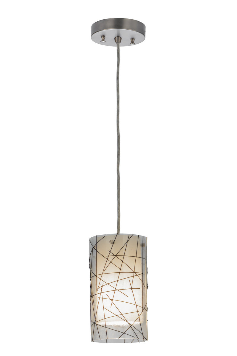 Meyda Tiffany 151947 One Light Mini Pendant, Brushed Nickel