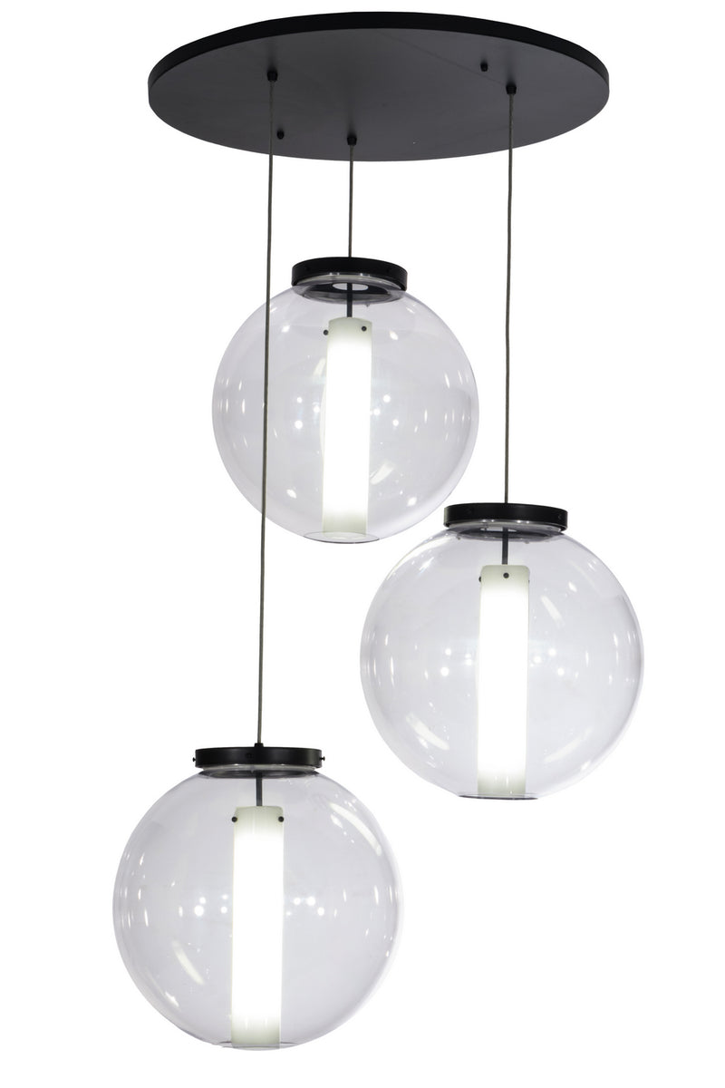 Meyda Tiffany 152074 Three Light Pendant, Black