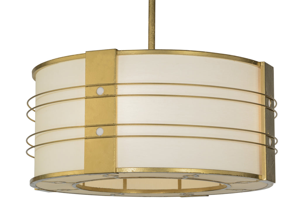 Meyda Tiffany 152097 Four Light Pendant, Gold Leaf
