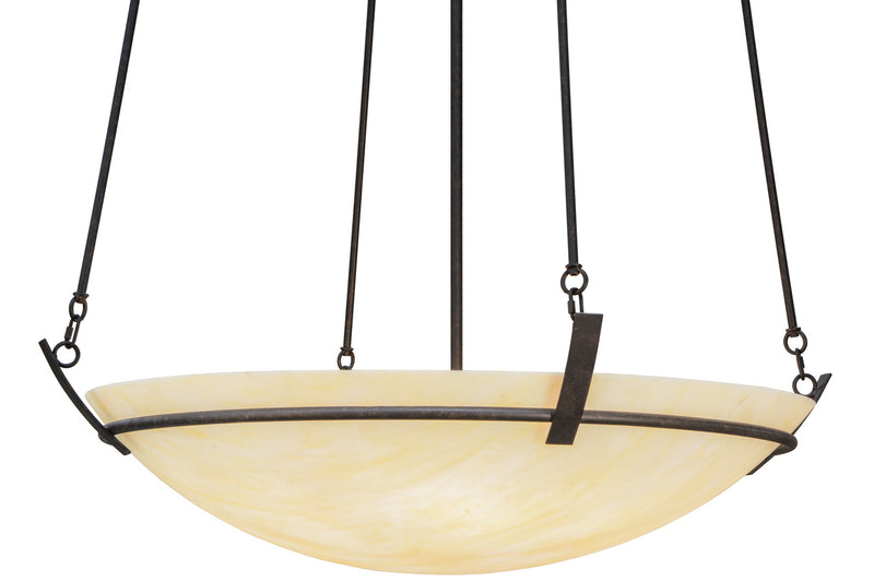 Meyda Tiffany 152226 Eight Light Pendant, Chestnut