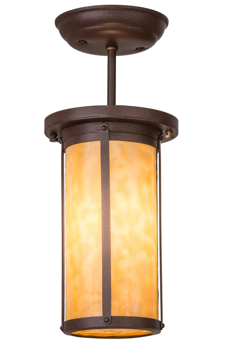 Meyda Tiffany 152231 One Light Flushmount, Cafe Noir