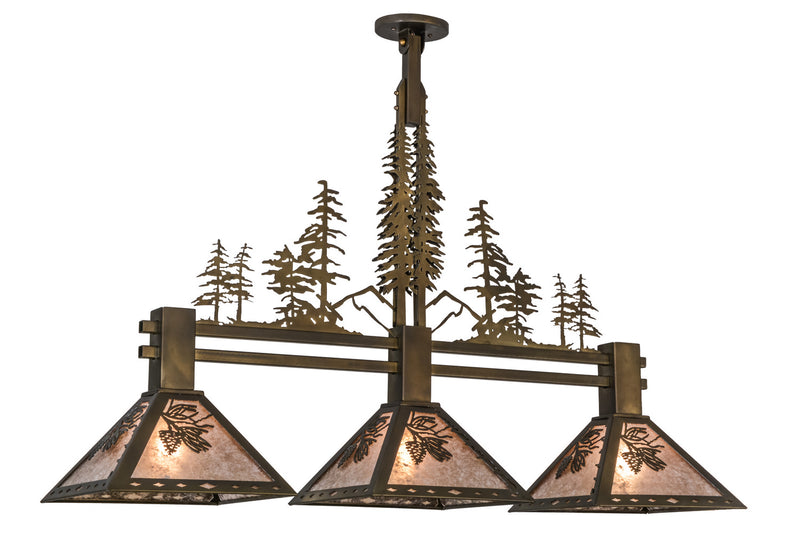 Meyda Tiffany 152313 Three Light Island Pendant, Antique Copper