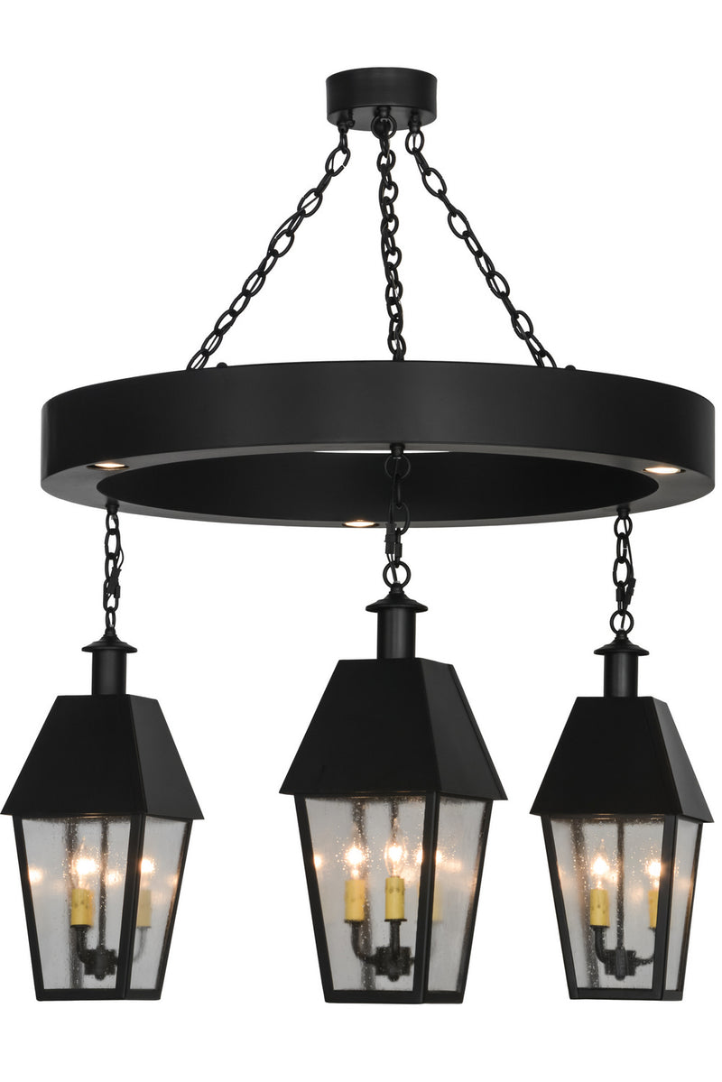 Meyda Tiffany 152348 12 Light Chandelier, Flat Black