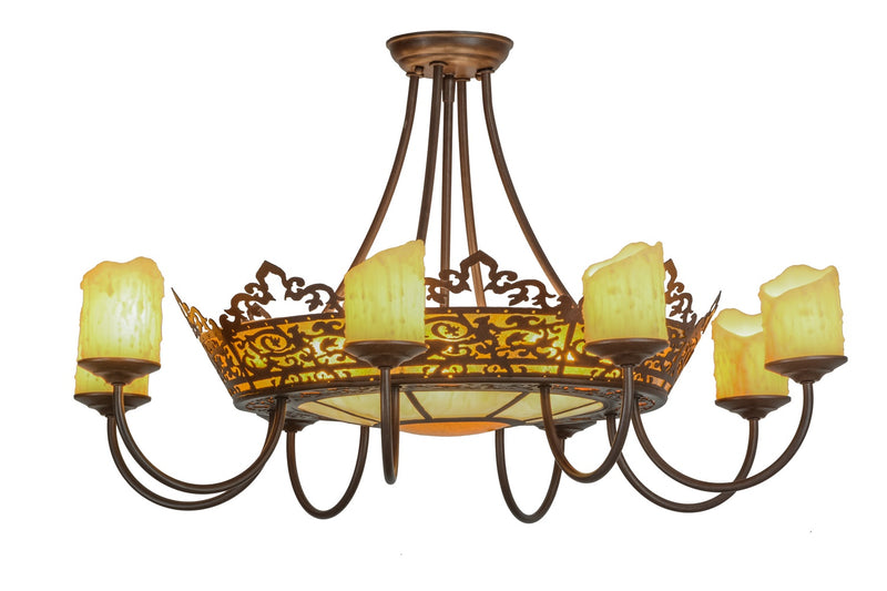 Meyda Tiffany 152401 20 Light Semi-Flushmount, Cafe-Noir
