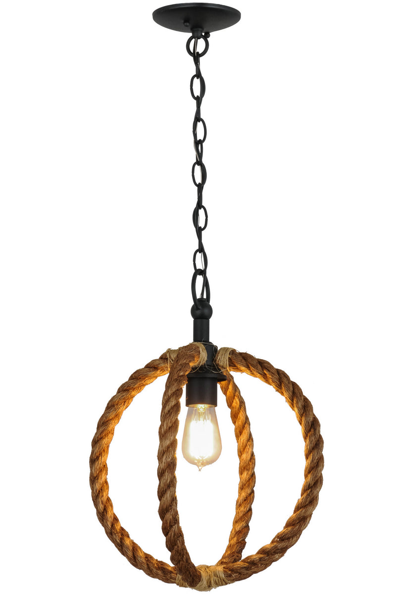 Meyda Tiffany 152439 One Light Pendant, Textured Black