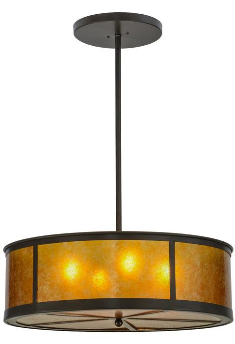 Meyda Tiffany 152669 Four Light Pendant, Timeless Bronze