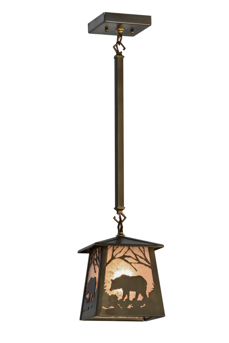 Meyda Tiffany 152771 One Light Mini Pendant, Antique Copper