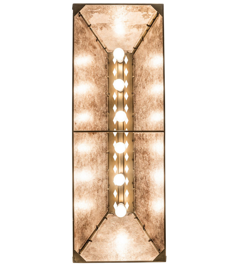 Meyda Tiffany 160564 Three Light Oblong Pendant, Antique Copper