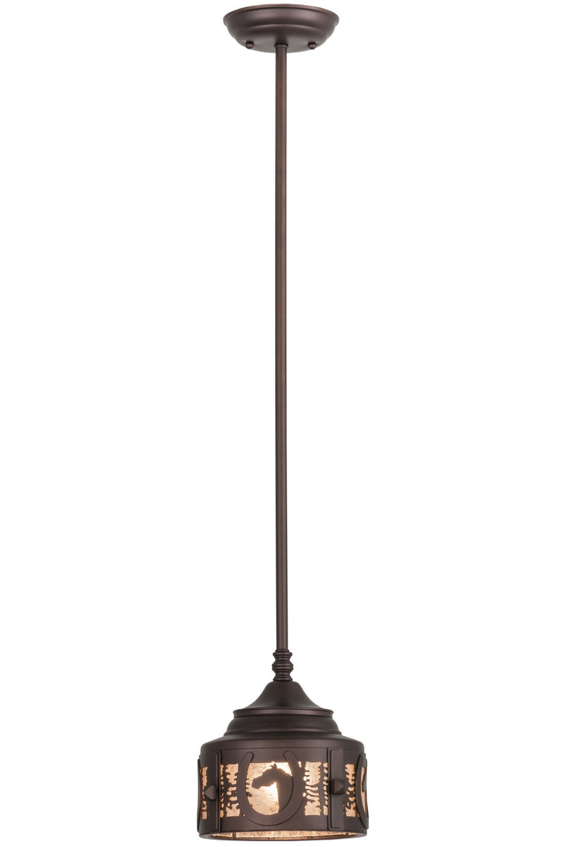 Meyda Tiffany 160565 One Light Mini Pendant, Mahogany Bronze