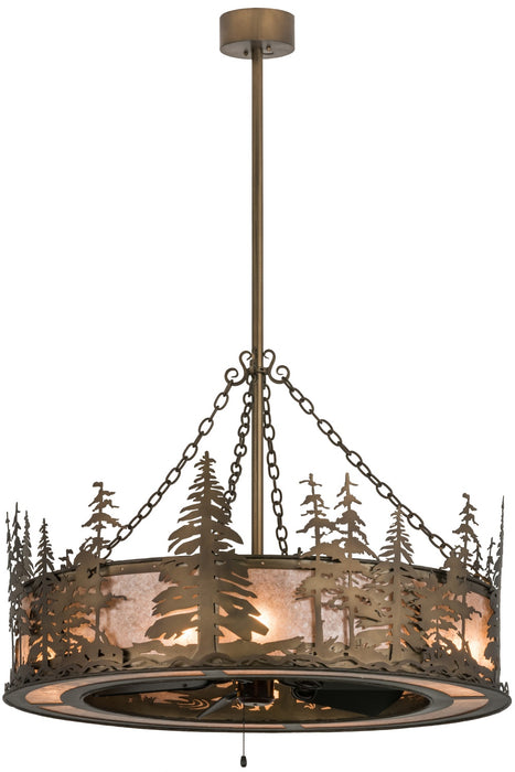 Meyda Tiffany 160575 Eight Light Chandel-Air, Antique Copper