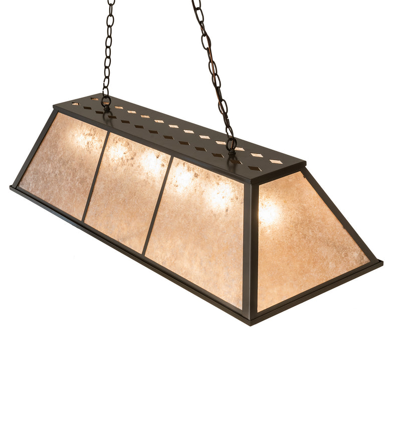 Meyda Tiffany 160613 Six Light Oblong Pendant, Timeless Bronze