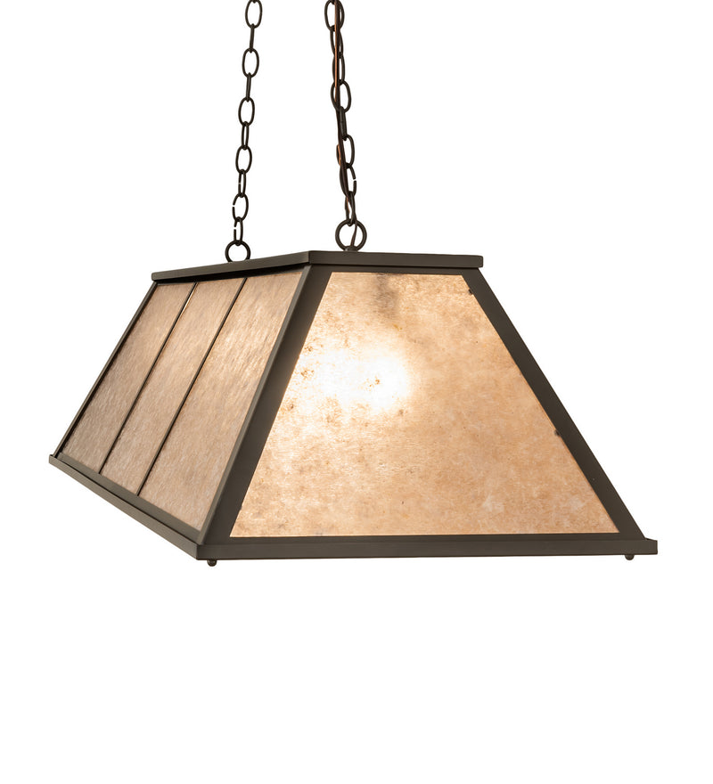 Meyda Tiffany 160613 Six Light Oblong Pendant, Timeless Bronze