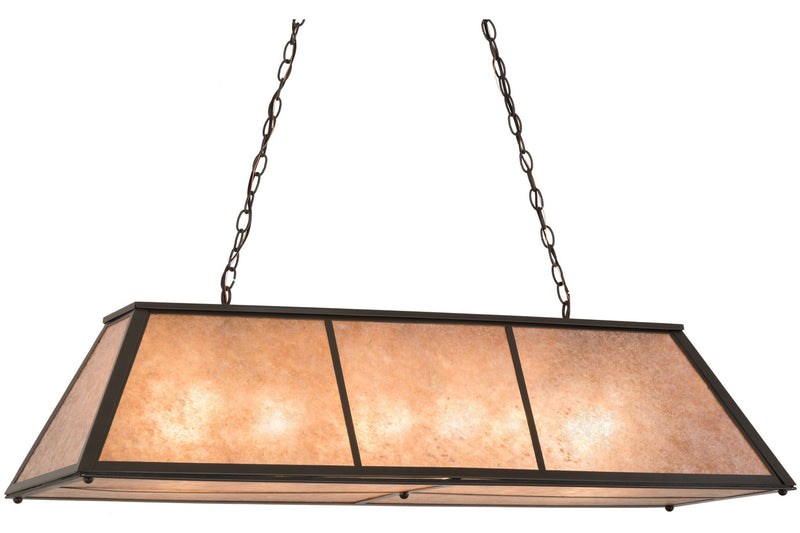 Meyda Tiffany 160613 Six Light Oblong Pendant, Timeless Bronze