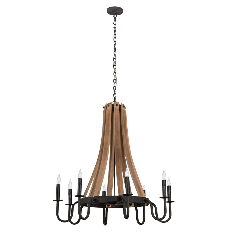 Meyda Tiffany 160700 Eight Light Chandelier, Costello Black