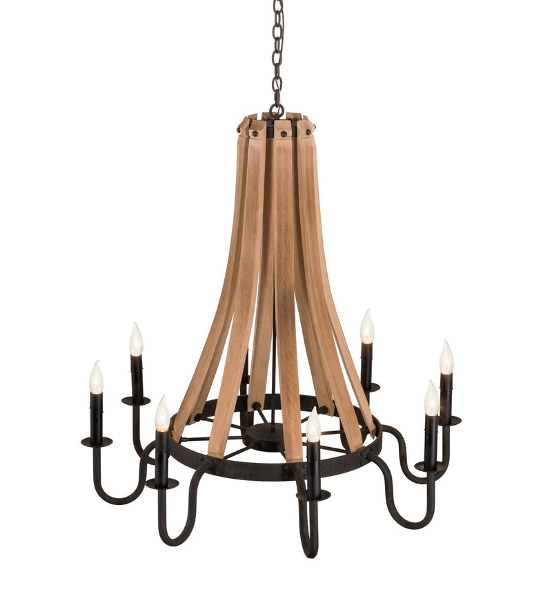 Meyda Tiffany 160700 Eight Light Chandelier, Costello Black