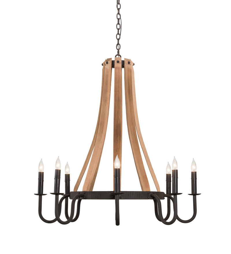 Meyda Tiffany 160700 Eight Light Chandelier, Costello Black