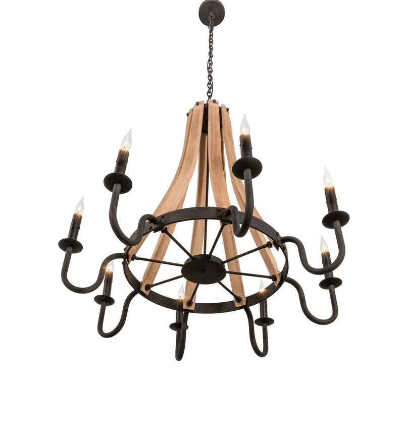 Meyda Tiffany 160700 Eight Light Chandelier, Costello Black