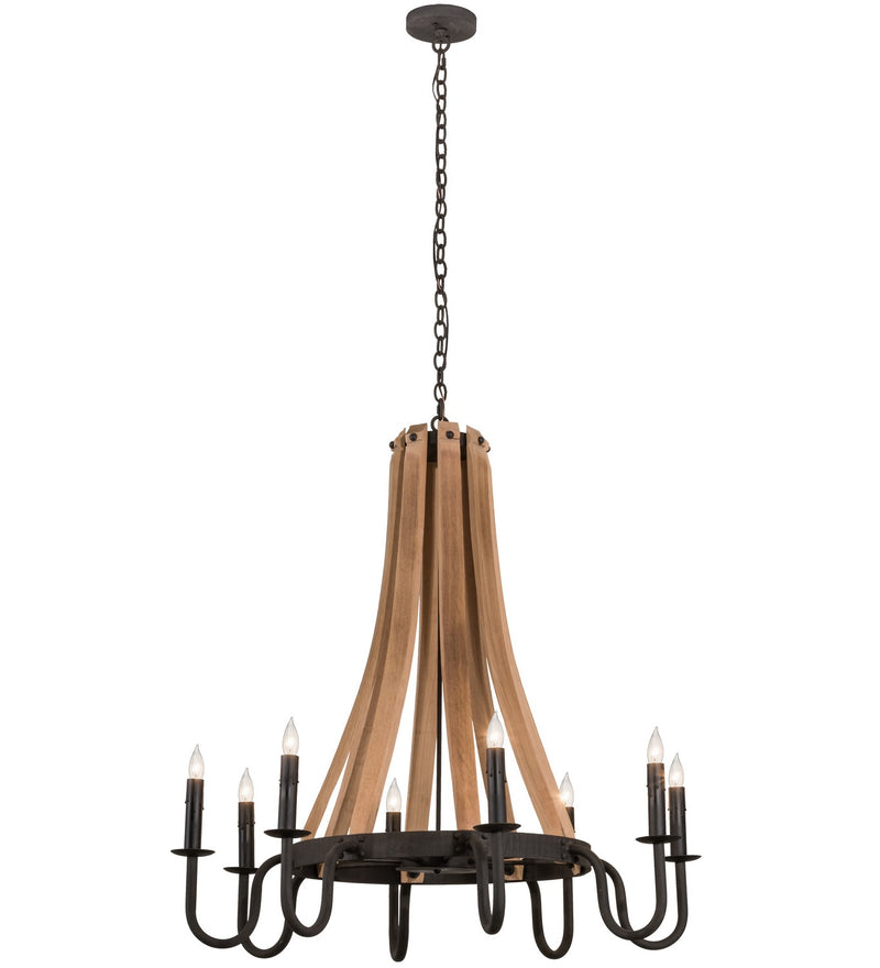 Meyda Tiffany 160700 Eight Light Chandelier, Costello Black