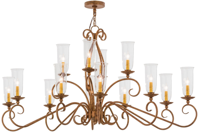 Meyda Tiffany 160782 14 Light Chandelier, Autumn Leaf