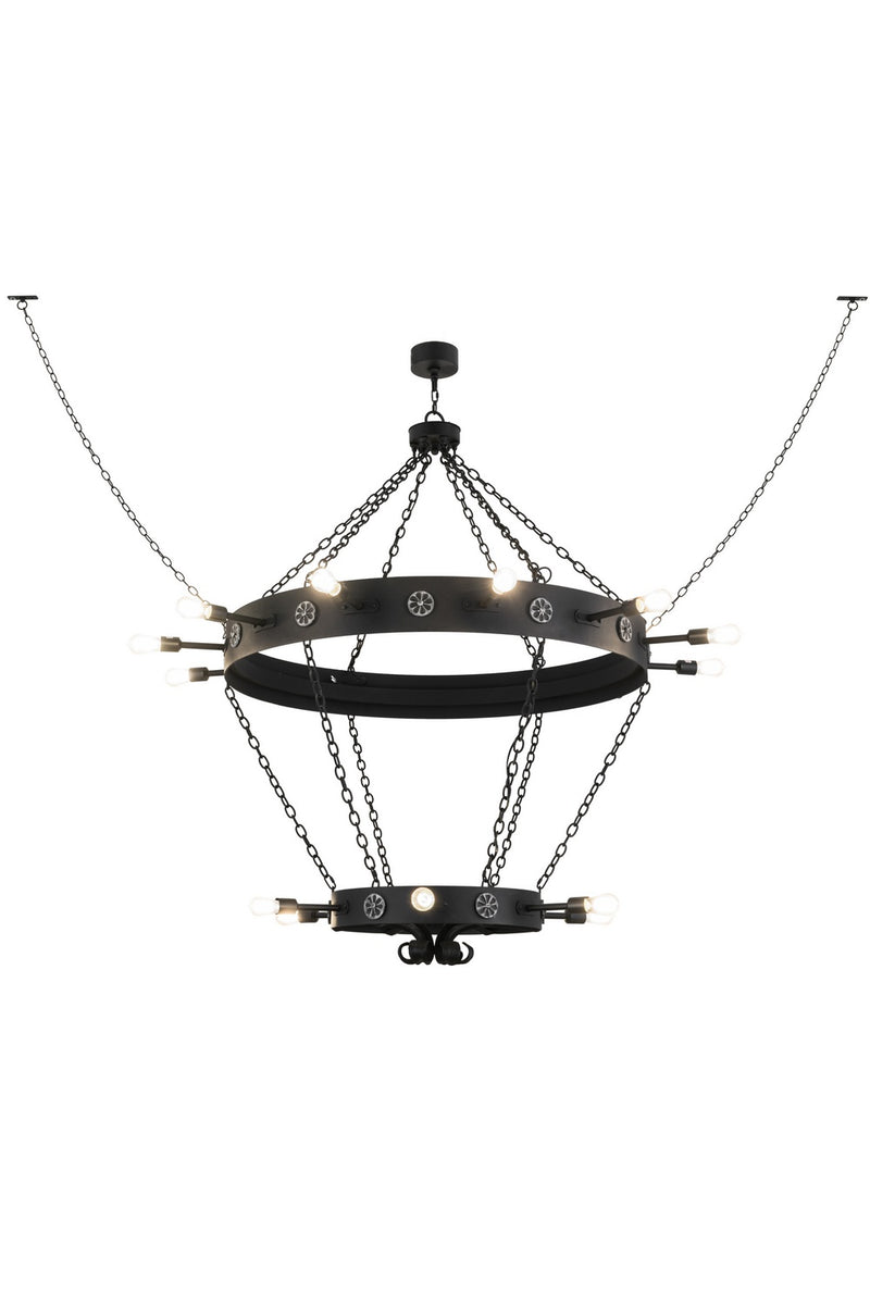 Meyda Tiffany 160840 18 Light Chandelier, Textured Black