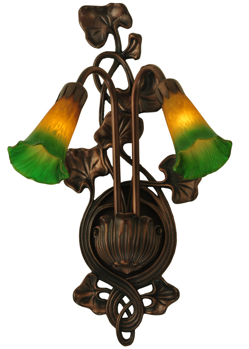 Meyda Tiffany 16573 Two Light Wall Sconce, Mahogany Bronze