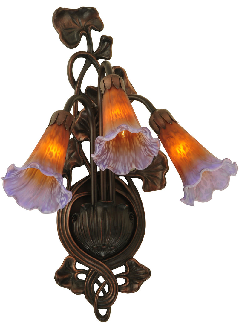Meyda Tiffany 17205 Three Light Wall Sconce, Mahogany Bronze