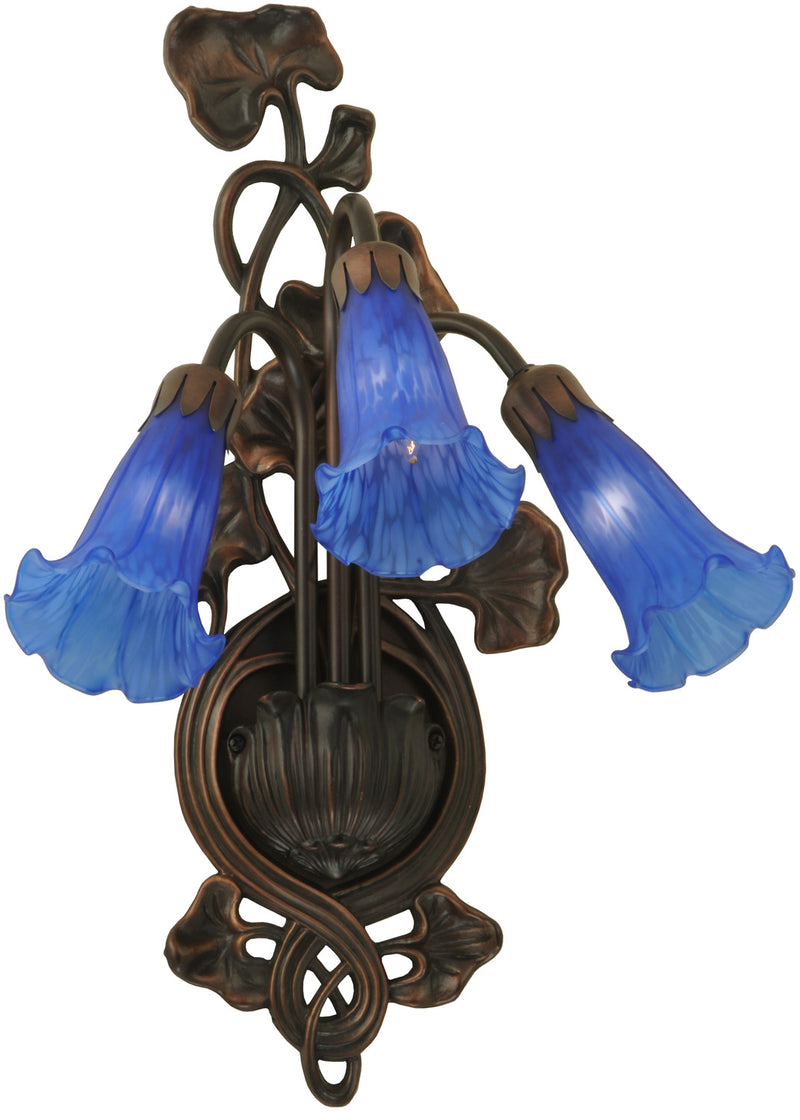 Meyda Tiffany 17234 Three Light Wall Sconce, Mahogany Bronze