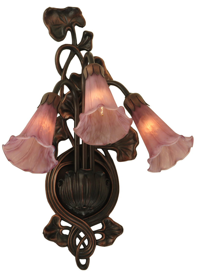 Meyda Tiffany 17311 Three Light Wall Sconce, Mahogany Bronze